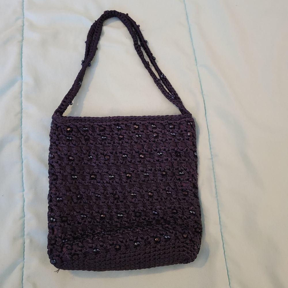 Talbots Crocheted and Beaded Bag